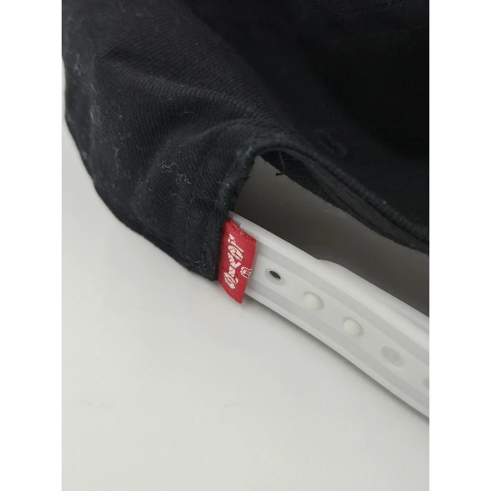 Levis Youth Kids Black Logo Snap Back Adjustable Baseball Ball Cap